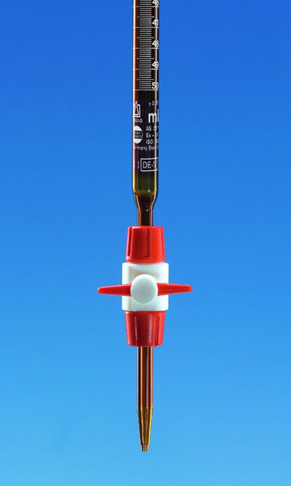 BRAND Compact Burette PTFE Stopcock BB, AS, Amber Glass, 25 mL:0.05 mL, Boro 3.3, DE-M

