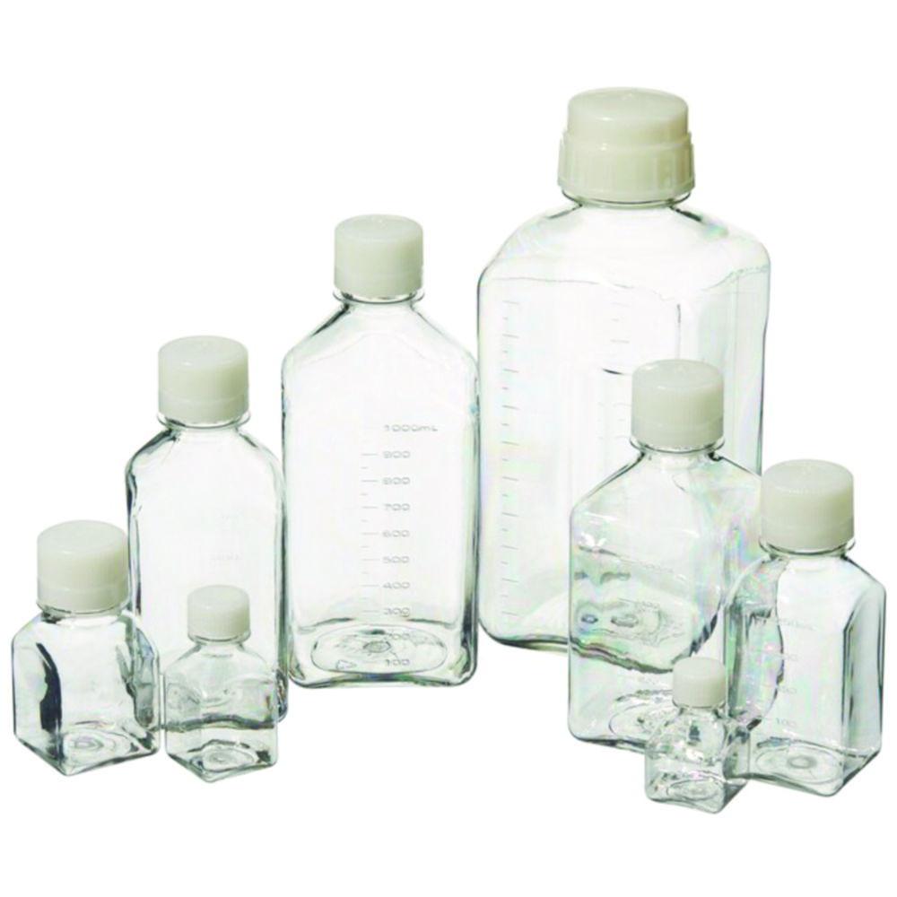 Thermo Nalgene Media Square Bottles 500 mL PETG with Cover Sterile Pack of 40