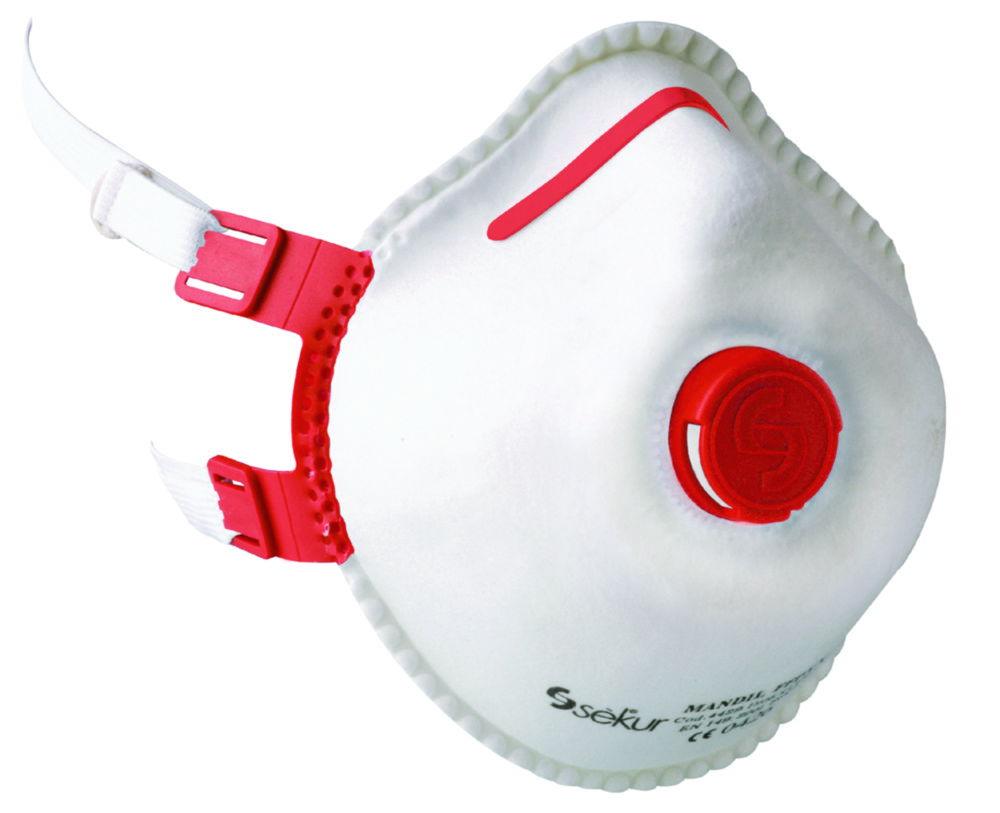 EKASTU Fine Dust Masks, MANDIL FFP/V with Cool Down Breath Valve, Pack of 5

