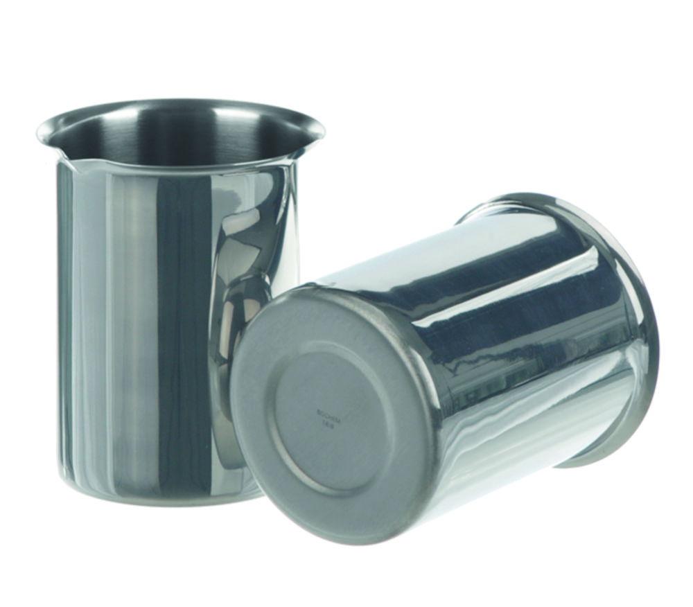 BOCHEM Beaker 250 ml, 18/10 Steel with Rim and Spout