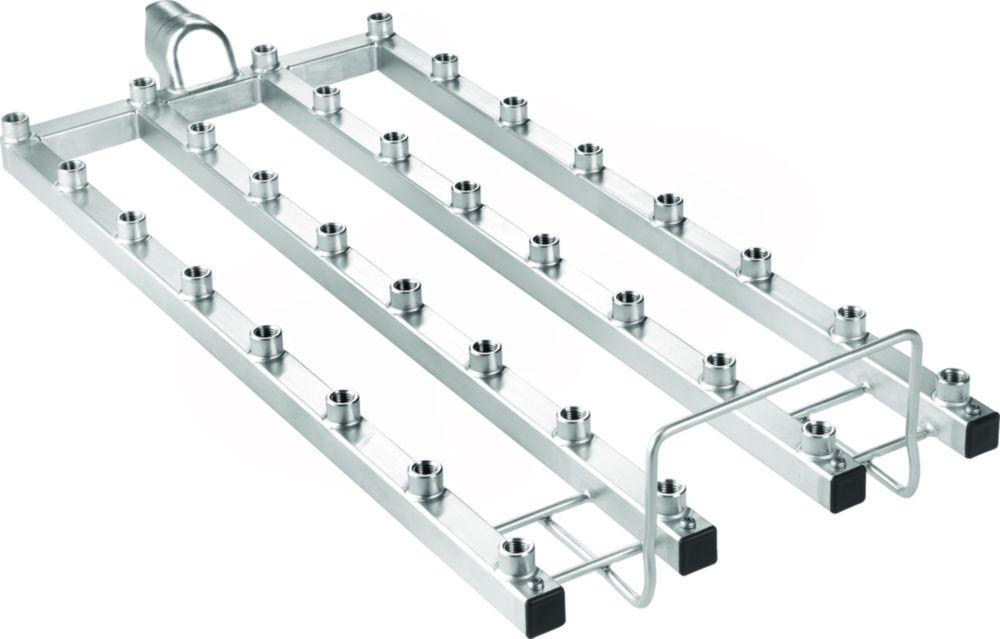 Module/Laboratory glass 4x8, A 302/2 57mmx60mm, stainless steel