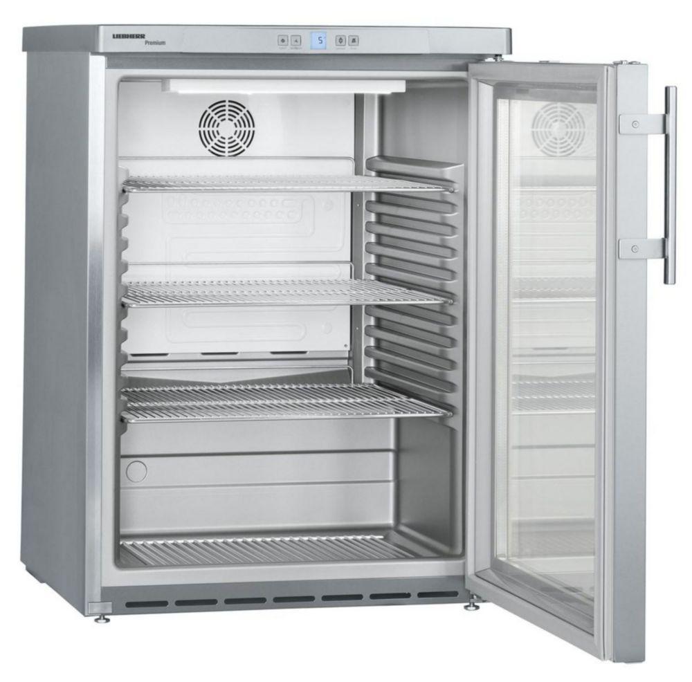 Liebherr-Hausgeräte Integrable Refrigerator FKUv 1663 with Dynamic Cooling, 600x615x830 mm, 148 L, Glass Door, LED, 353 kWh, Energy Efficiency Class C