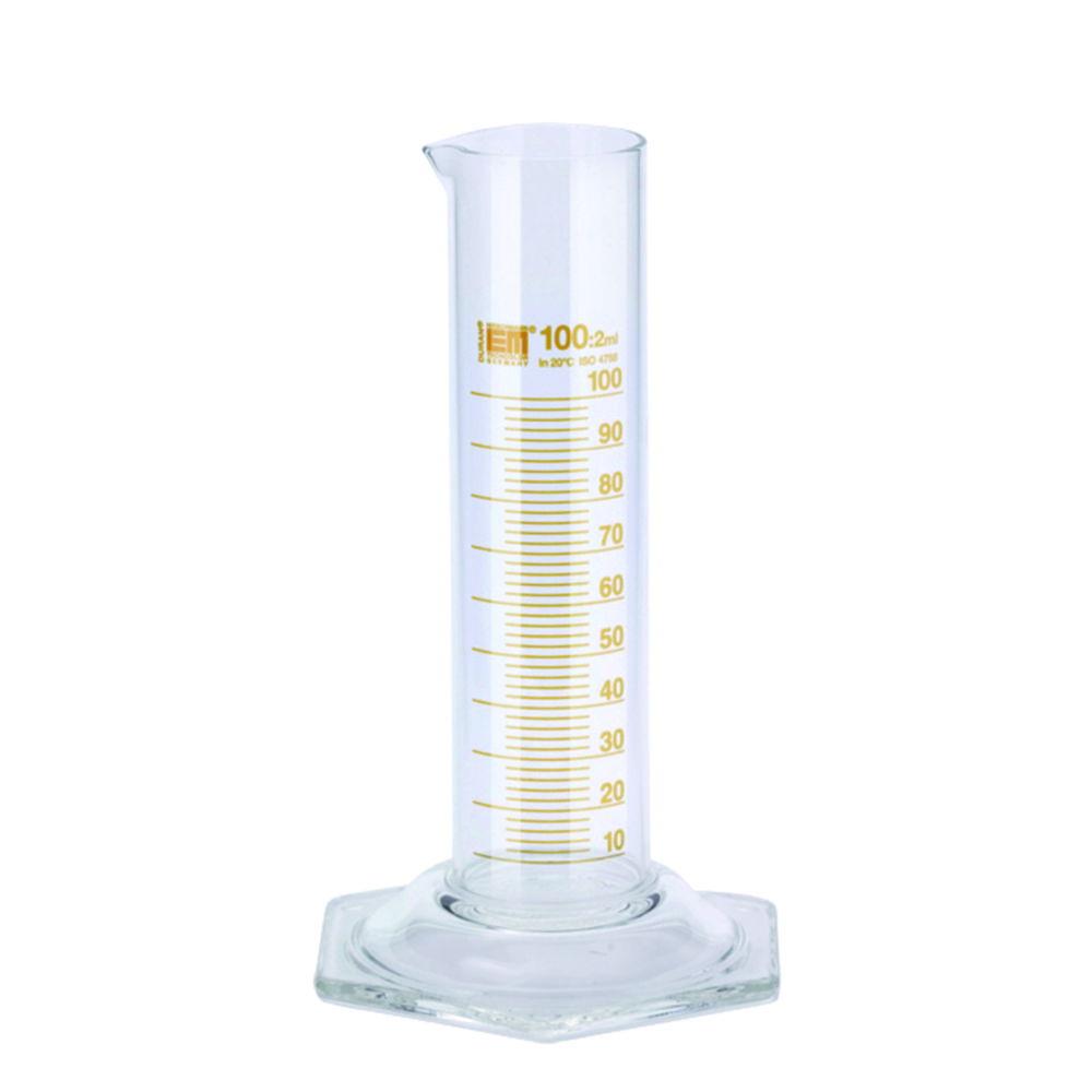 Hirschmann Laborgeräte DURAN NF Measuring Cylinder, 1000 mL with Amber Stain Graduations