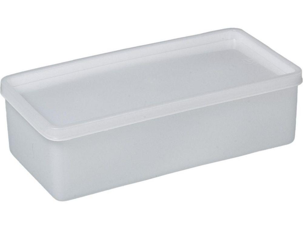 Bürkle All-Purpose Can Square, 1000 ml Suitable for Freezing, 207x103x64 mm, PE Transparent