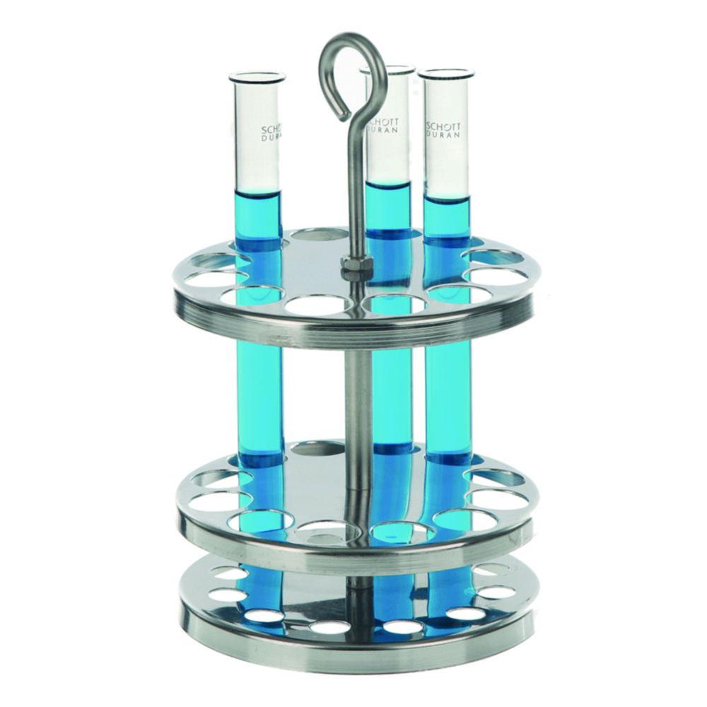 BOCHEM Test Tube Rack Round, DRm 98 mm, 20 mm Hole Size 16.5 cm