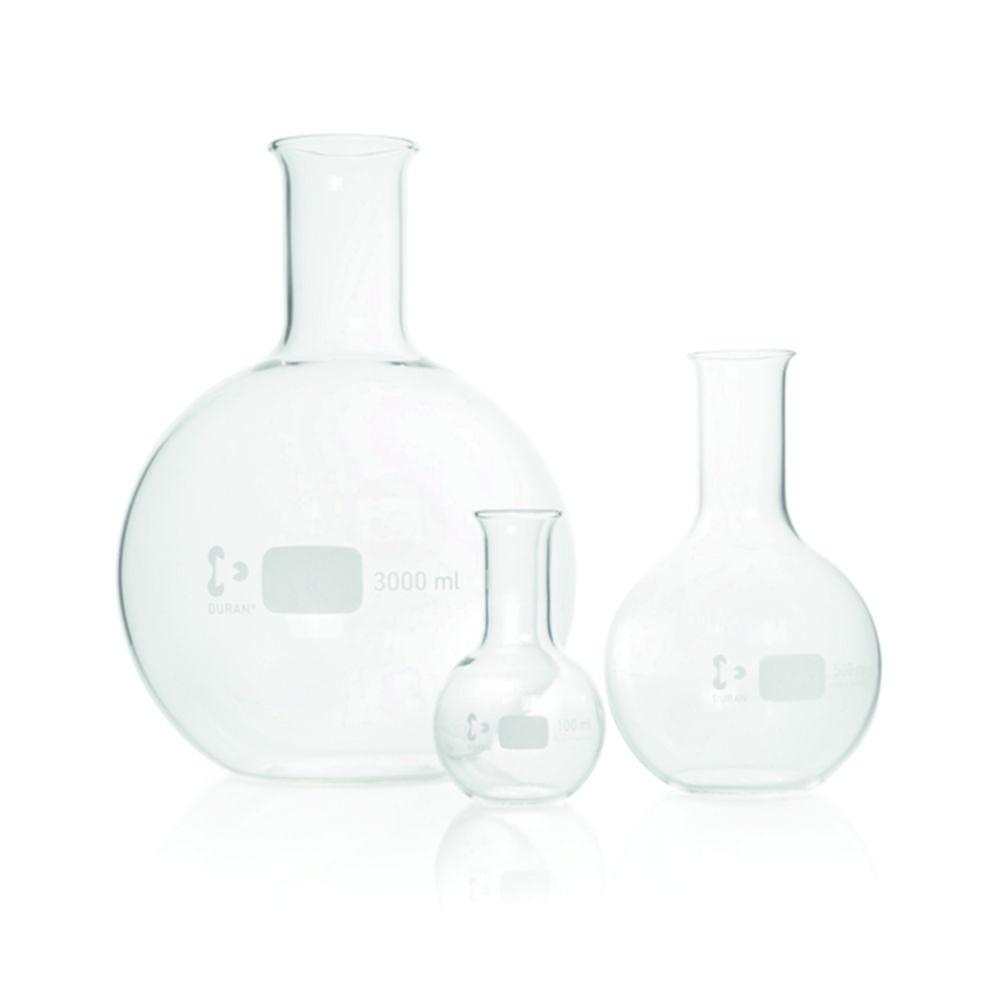 DWK Duran Flat Bottom Flasks, Narrow Neck, Cap. 6000 ml
