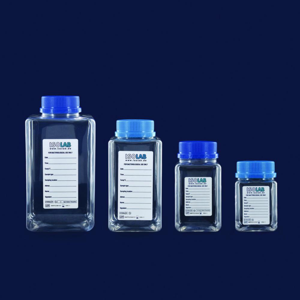 Water Sampling Bottle 1000 ml, PET clear, w. sodiumthiosulfate, sterile, pack of 30