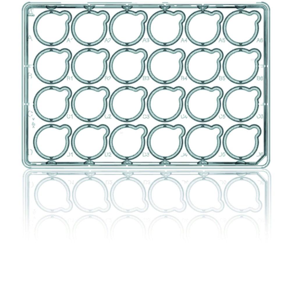 BRAND 24-Well BRANDplates PS, CellGrade Plus Surface, with Lid, Single Packed, Pack of 10