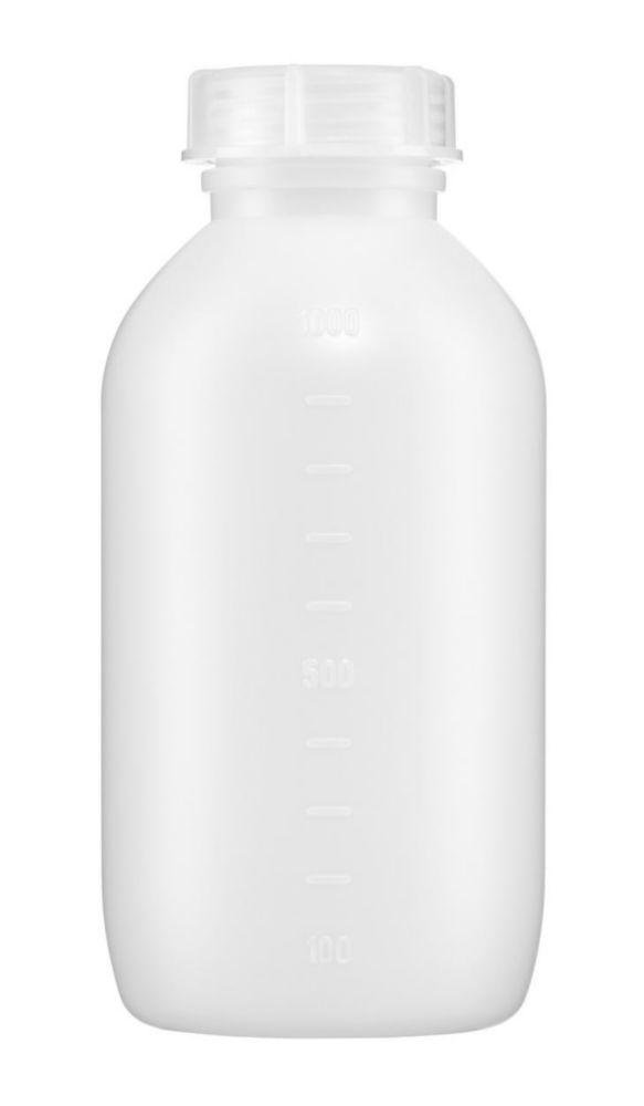 Kautex Textron HDPE Medium Neck Bottle 1000 mL Round with Screw Cap
