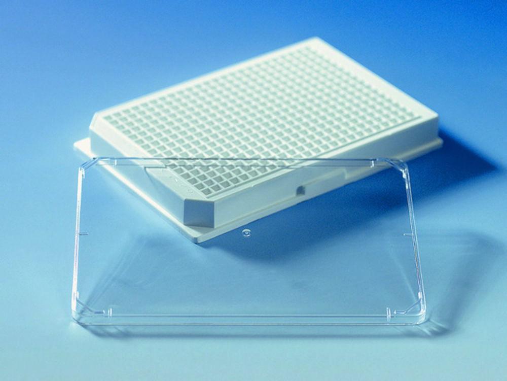 BRAND Lid for BRANDplates 96-Well Without Condensation Rings, Transparent Bottom, 384-Well, Pack of 50