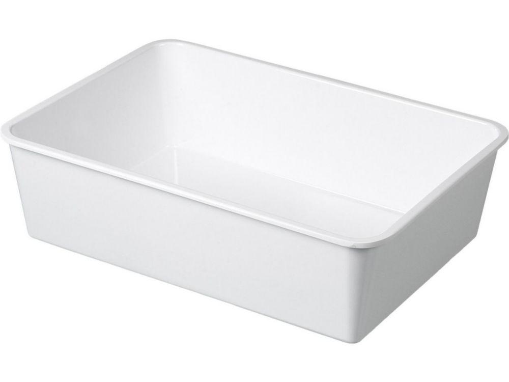 Bürkle Instrument Tray 5500 ml 350x250x100mm, Melamine Resin, White, Autoclavable, Without Lid #4230-2231