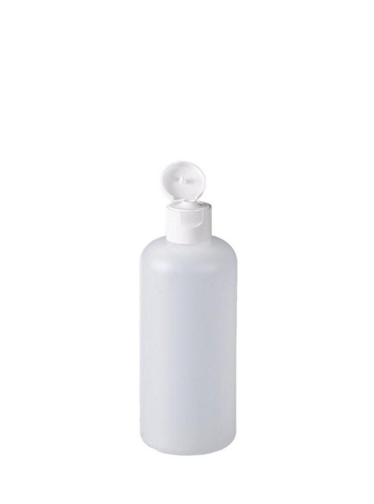 Bürkle Round Bottle 250 ml, HDPE with Hinged Lid