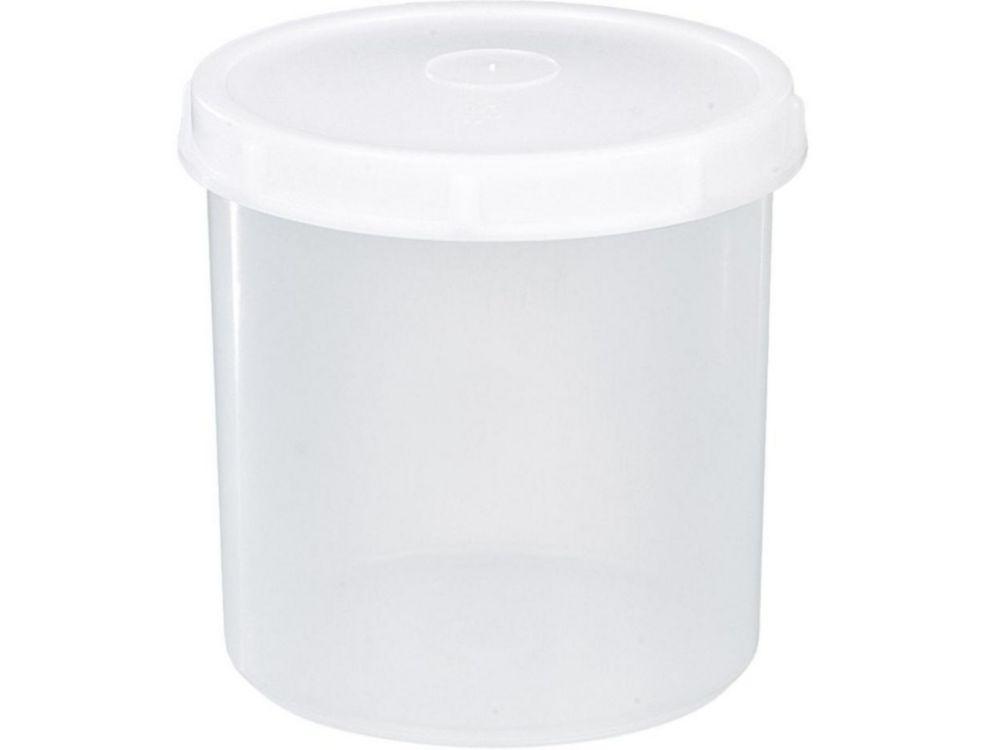 Bürkle Screw-Bin 1000 ml, PP Transparent, 126 x 126 mm w. Screw Cap PE