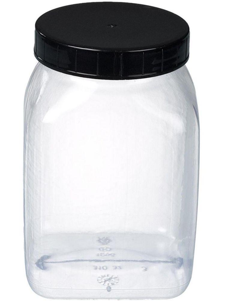 Bürkle Wide Neck Jar Square 1000 ml PVC, with Lid