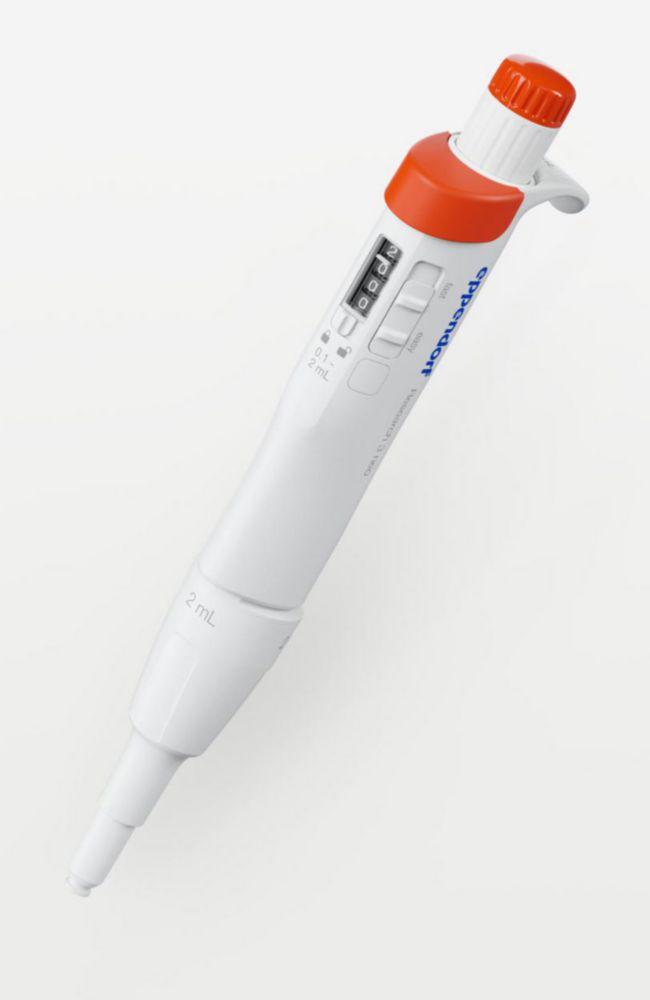 Eppendorf Exchange Pipette, Research® 3 Neo BASIC, Single-Channel, Variable, 0.1–2 mL, Red