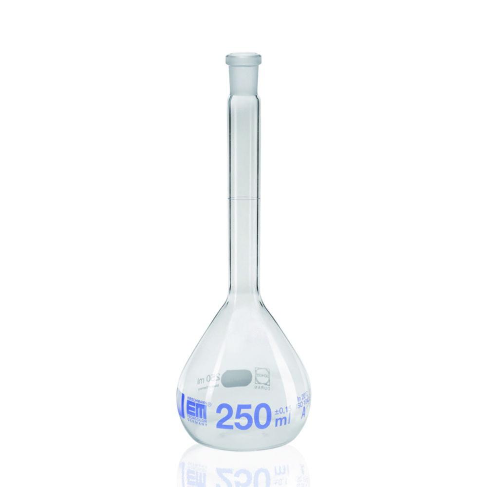 Hirschmann Volumetric Flasks, 50 ml, Cl.A NS 14/23, Without Stopper, DURAN