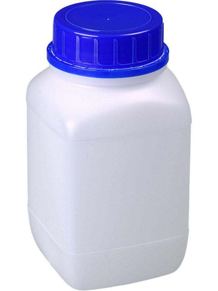 Bürkle Wide Neck Bottle 1500 ml HDPE, Transparent, with Screw Closure, UN Approved with PP Originality Screw Closure, Blue