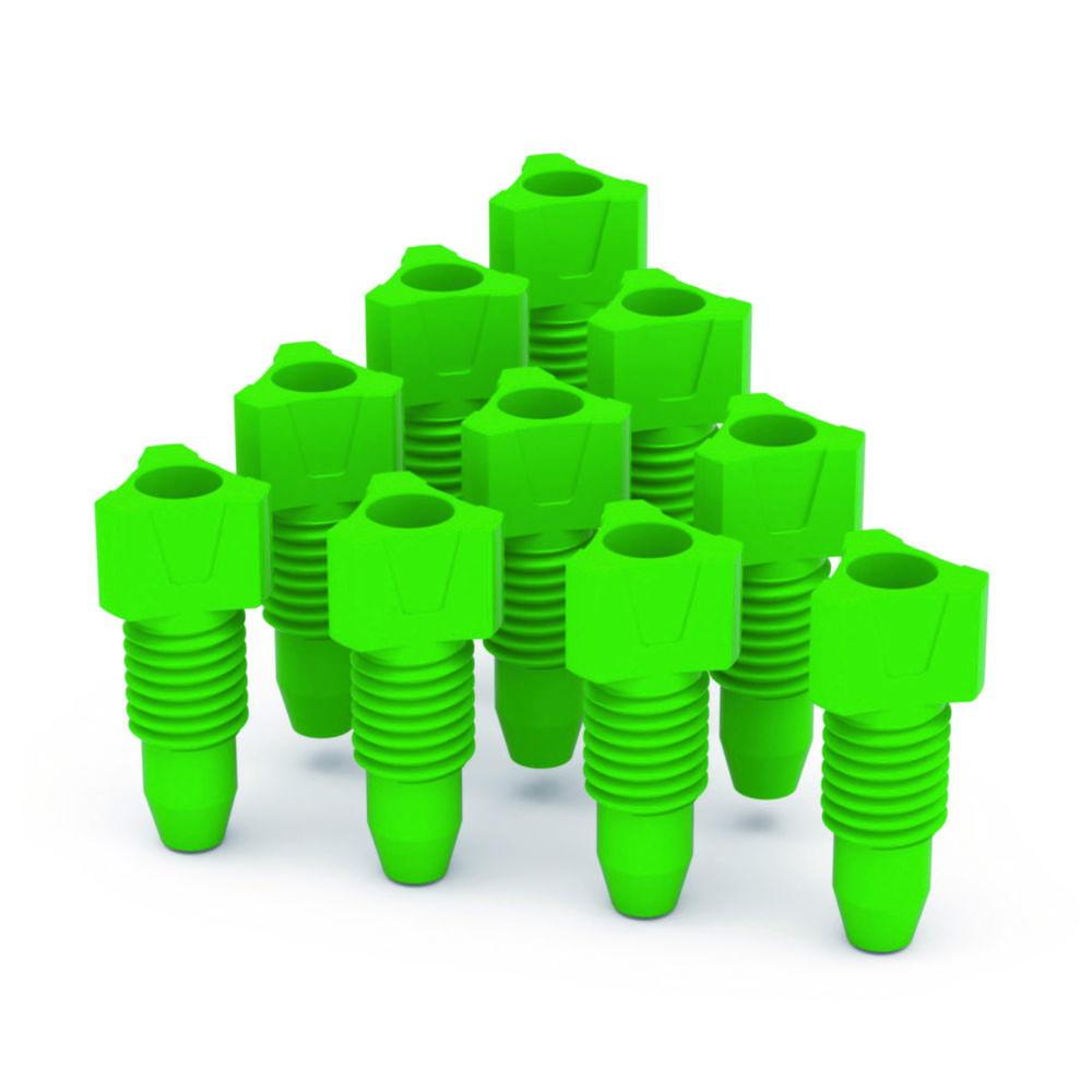 Bohlender b.safe Fitting – UNF ¼″ × Ø 3.2 mm, White PFA (Pack of 10)